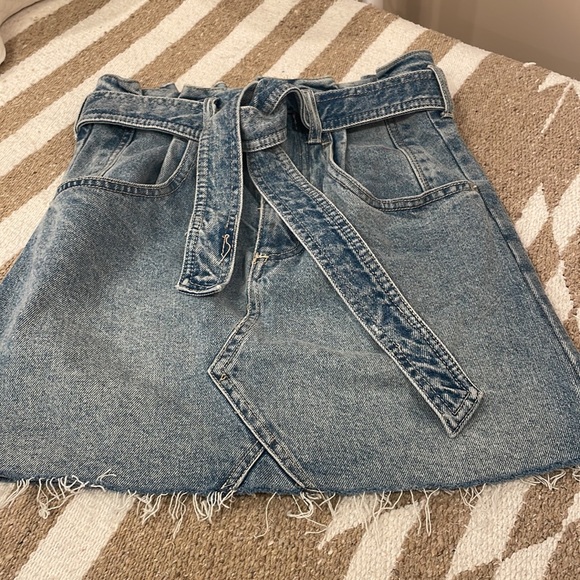 Free People jean skirt size 24 - Picture 4 of 6